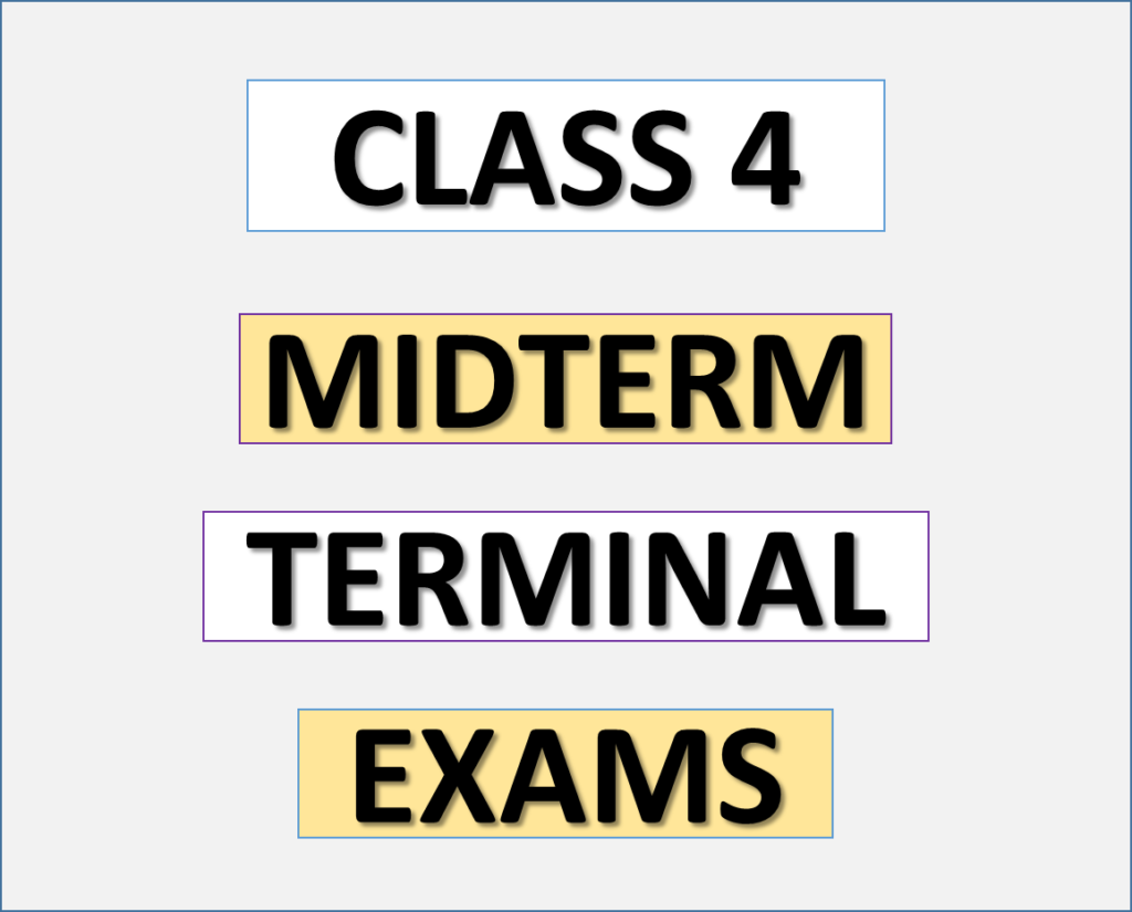 Standard Four Exams – Monthly, Midterm, Terminal and Annual Exams – Download All Subjects