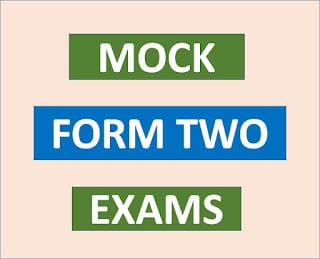 Mock Exams for Form Two – All Regions