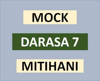 Mitihani ya Mock – Darasa la Saba – Mikoa yote