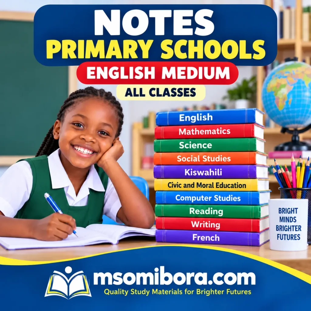 Study Notes for Primary Schools – All Classes (English Medium)