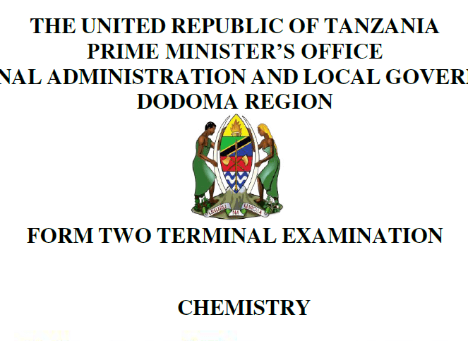 Dodoma Exams – Form Two | Terminal 2026 | Download All Subjects