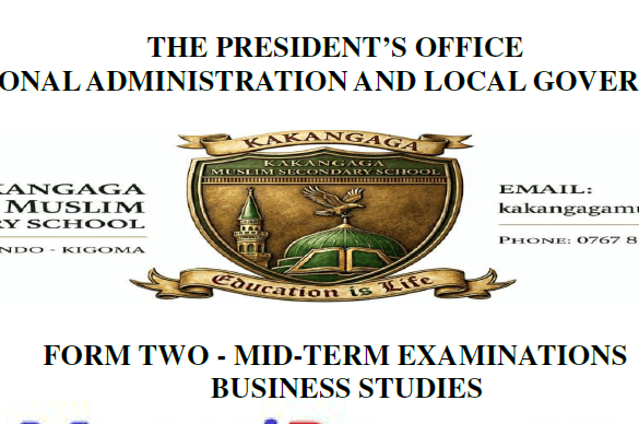Kakangaga Exams – Form Two | Midterm – March 2026 | Download All Subjects
