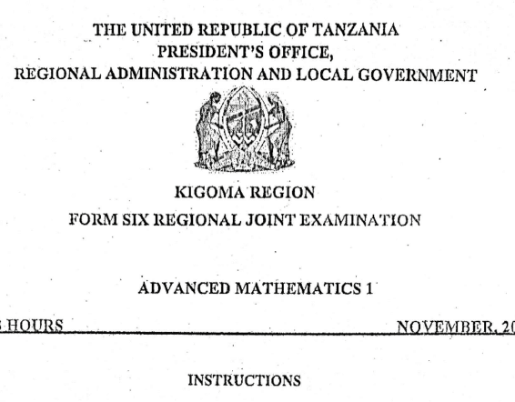 Kigoma – Form Six Exams | Joint 2025 – 2026 | Download All Subjects