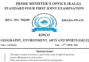 Kipco Joint – Standard Four Exams | April 2026 – Download All Subjects