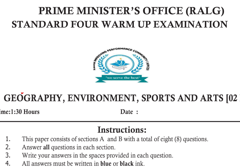 Kipco – Standard Four | Warm Up Exams 2026 | Download All Subjects