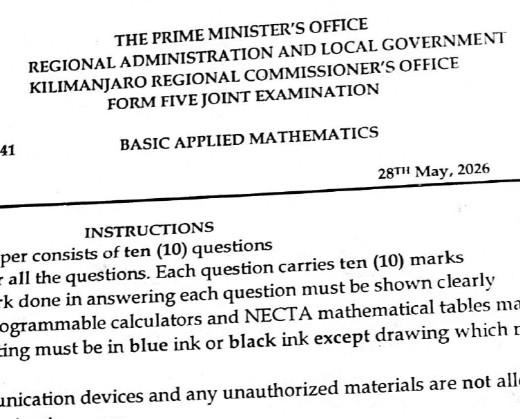 Kilimanjaro – Form Five | Annual Exams – 2026 | Download All Subjects