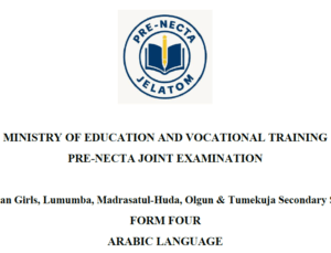 Jelatom – Form Four | Pre-Necta Exams 2025 | Download All Subjects