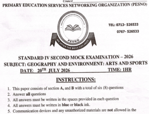 Pesno – Standard Four | Mock Exams 2026 – Download All Subjects