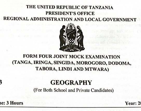 Tanga, Iringa – Form Four | Mock Exams 2025 | Download All Subjects (and Singida, Morogoro, Dodoma, Tabora, Lindi, Mtwara)
