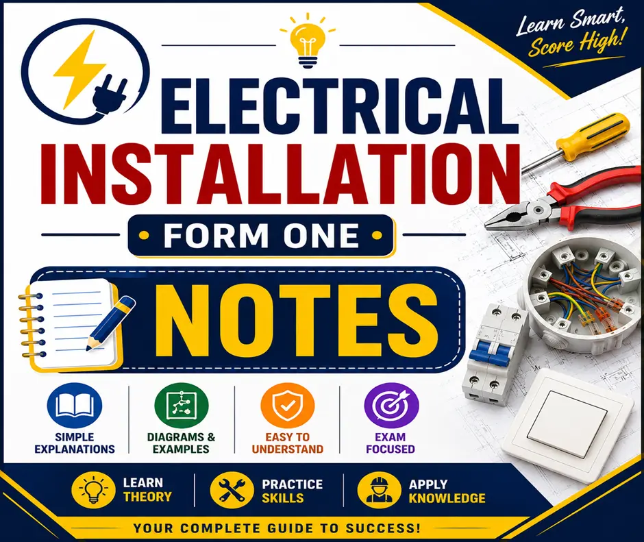 Electrical Installation for Form One | All Topics | Full Notes