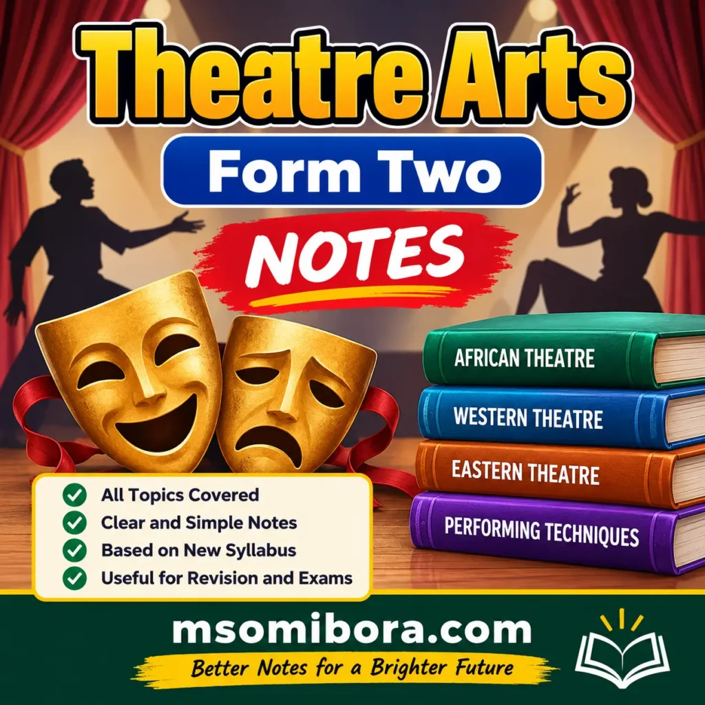 Theatre Arts for Form Two | All Topics | Full Notes