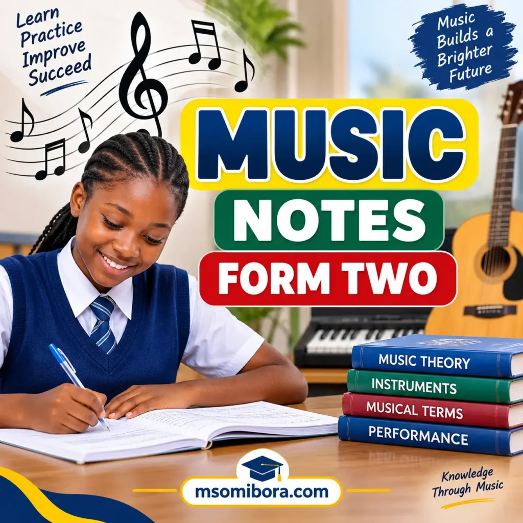 Music Notes for Form Two | All Topics