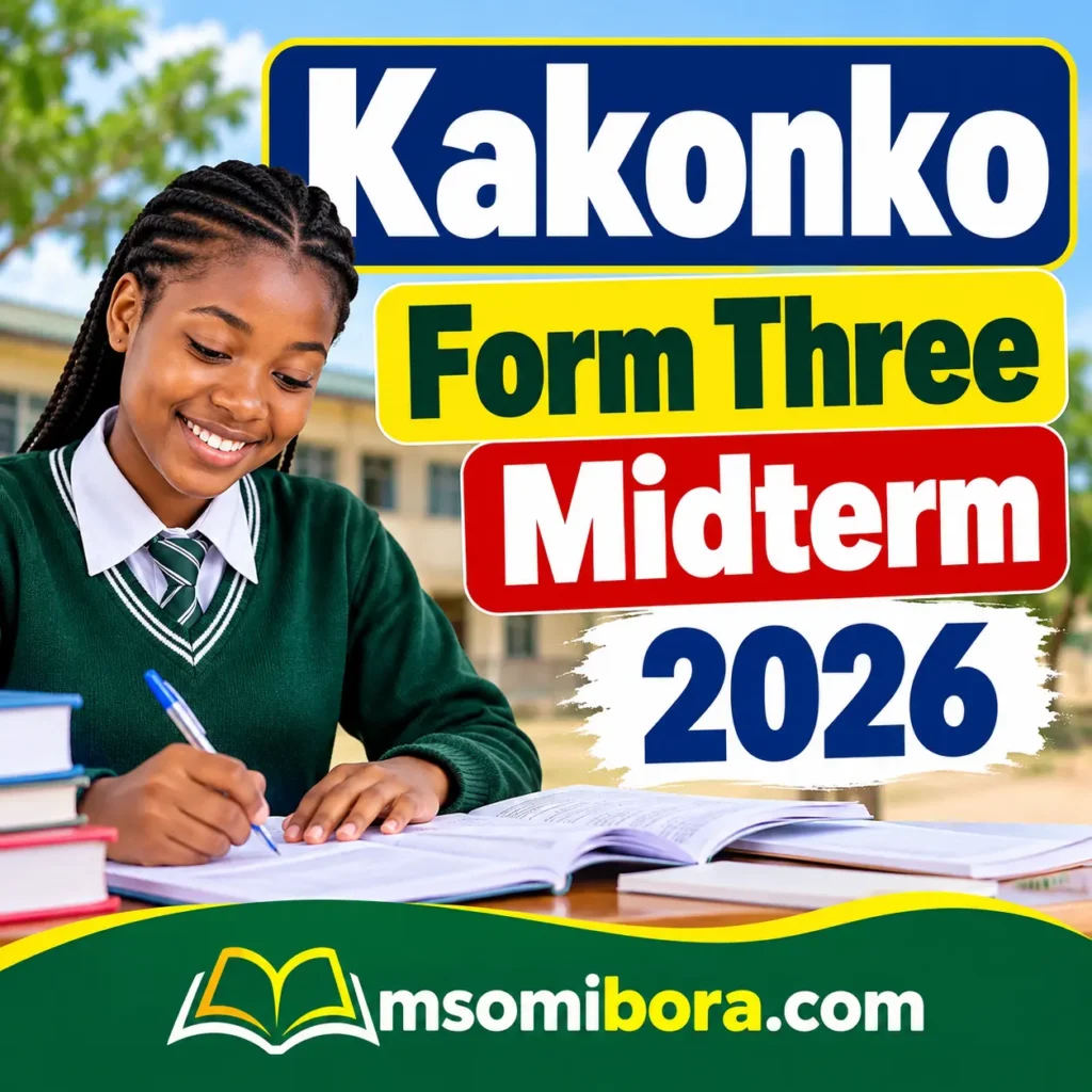 Kakonko – Form Three | Midterm – September 2026 – Download All Subjects