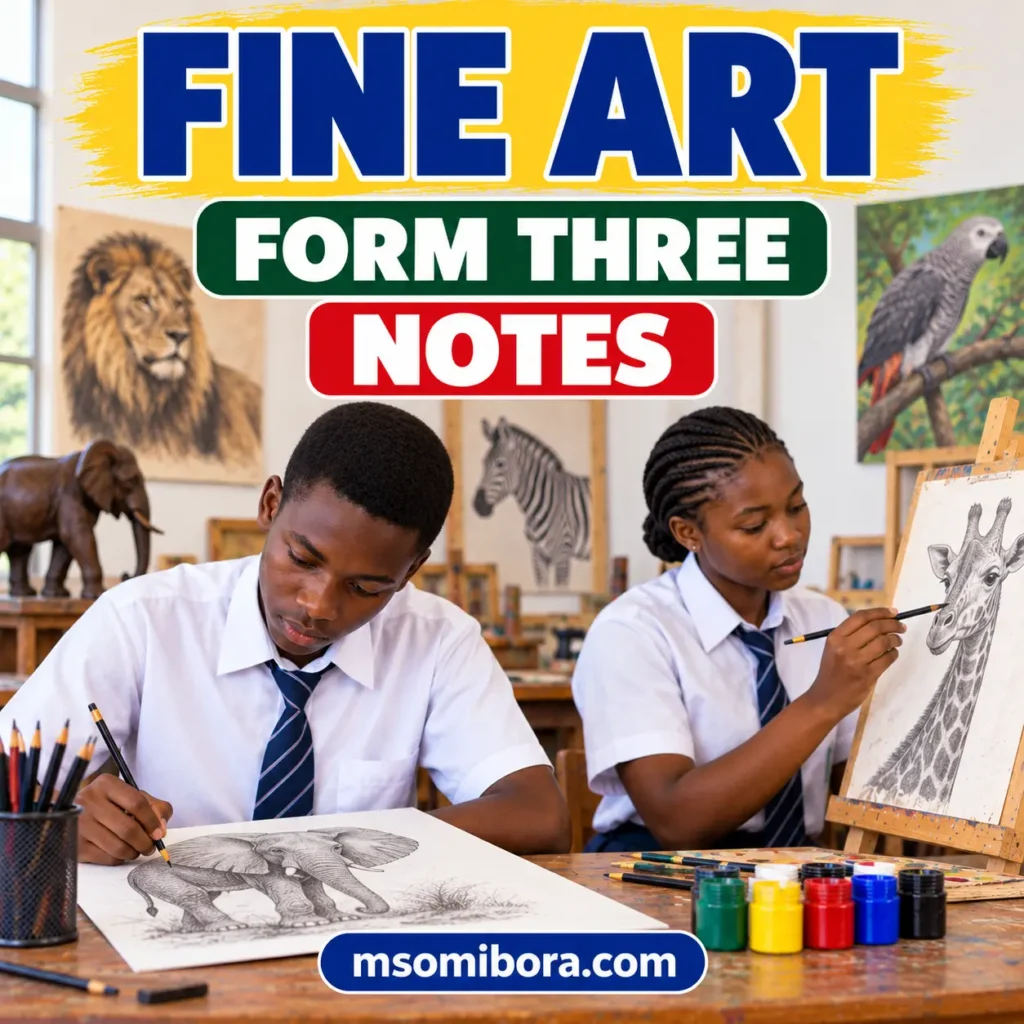Fine Art for Form Three | All Topics | Full Notes