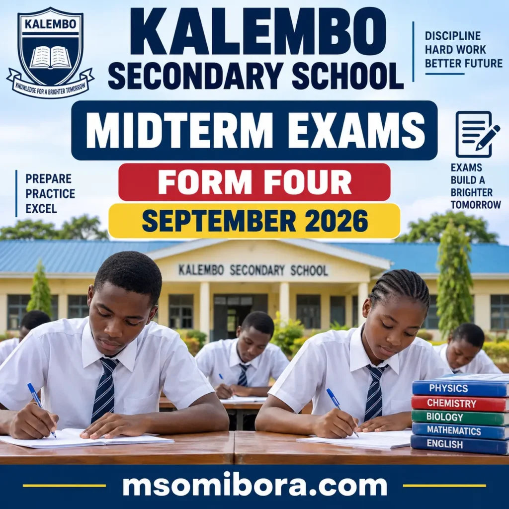 Kalembo – Form Four | Midterm Exams – September 2026 | Download All Subjects