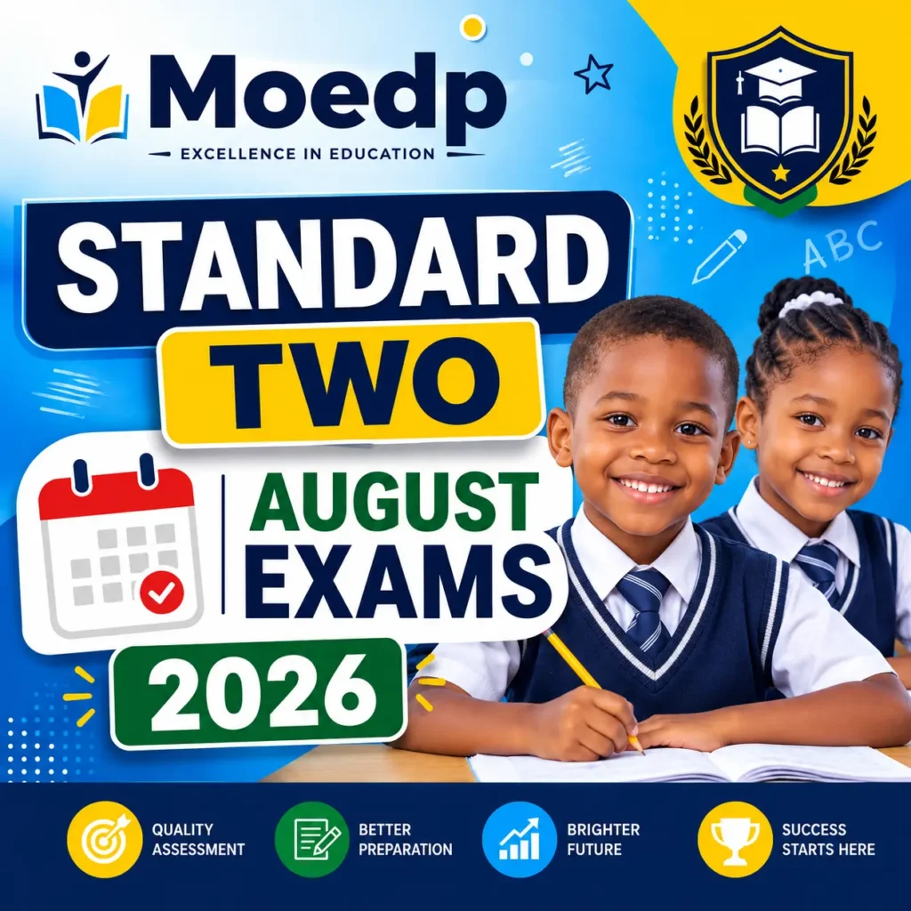 Moedp – Standard Two | August Exams 2026 | Download All Subjects