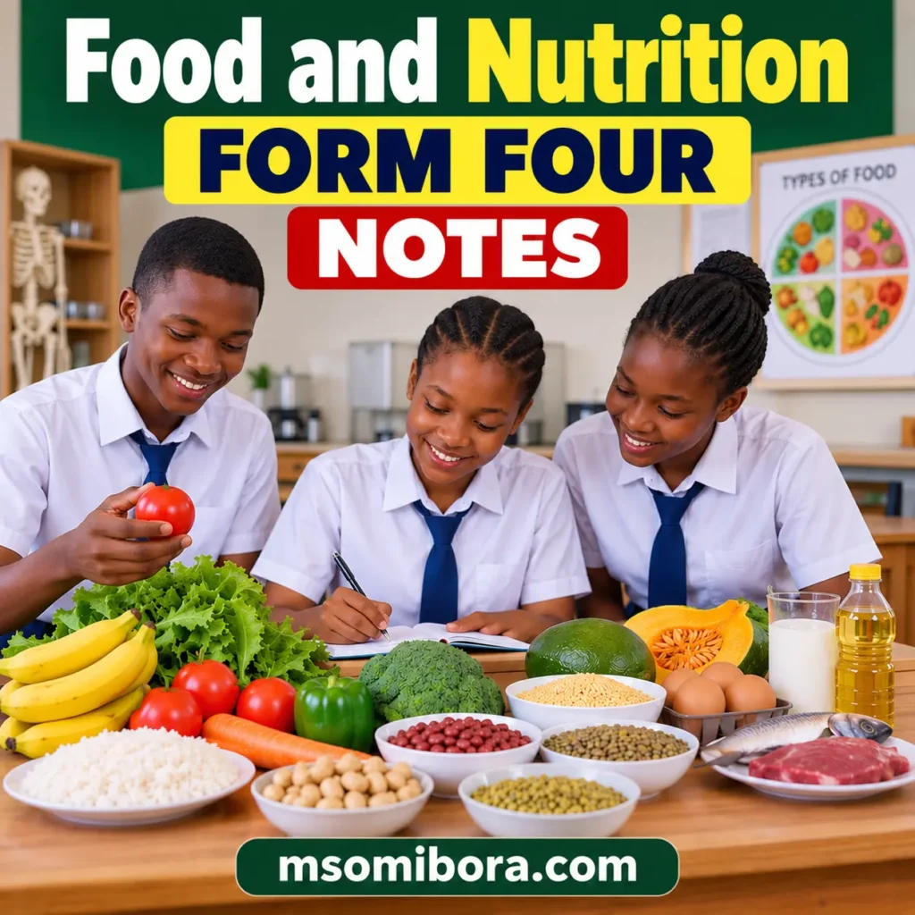 Food and Human Nutrition for Form Four | All Topics | Full Notes