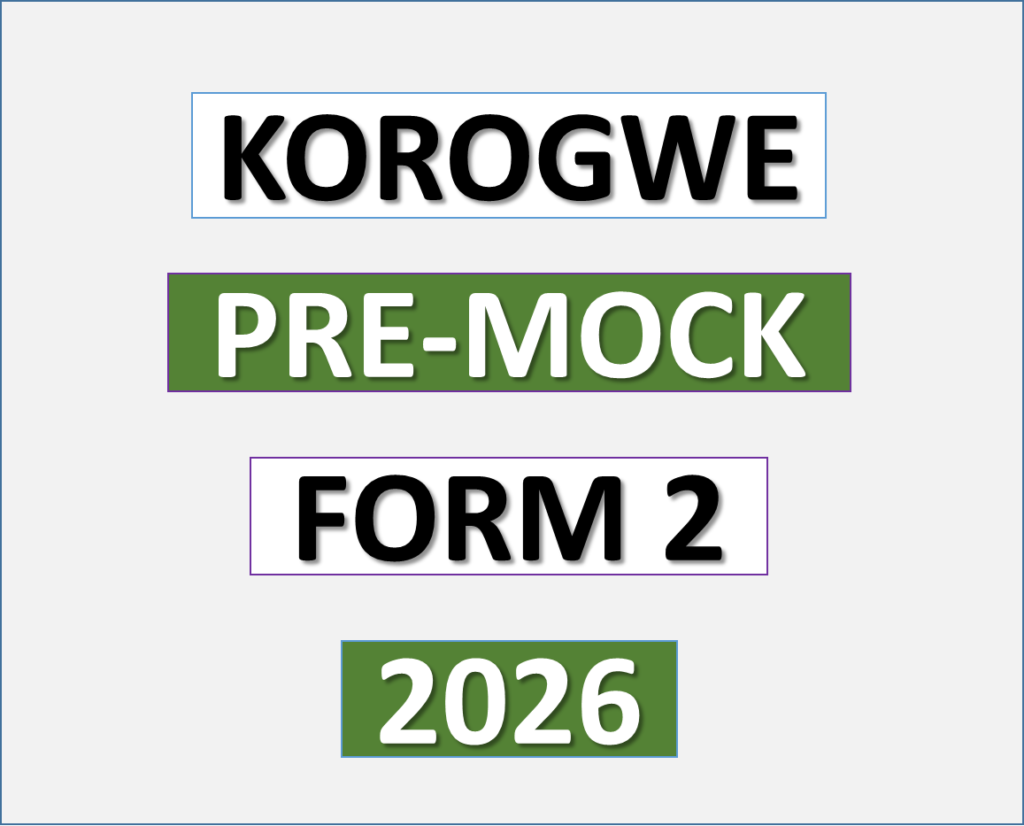 Korogwe (Mombo) – Form Two | Pre-Mock Exams 2026 | Download All Subjects