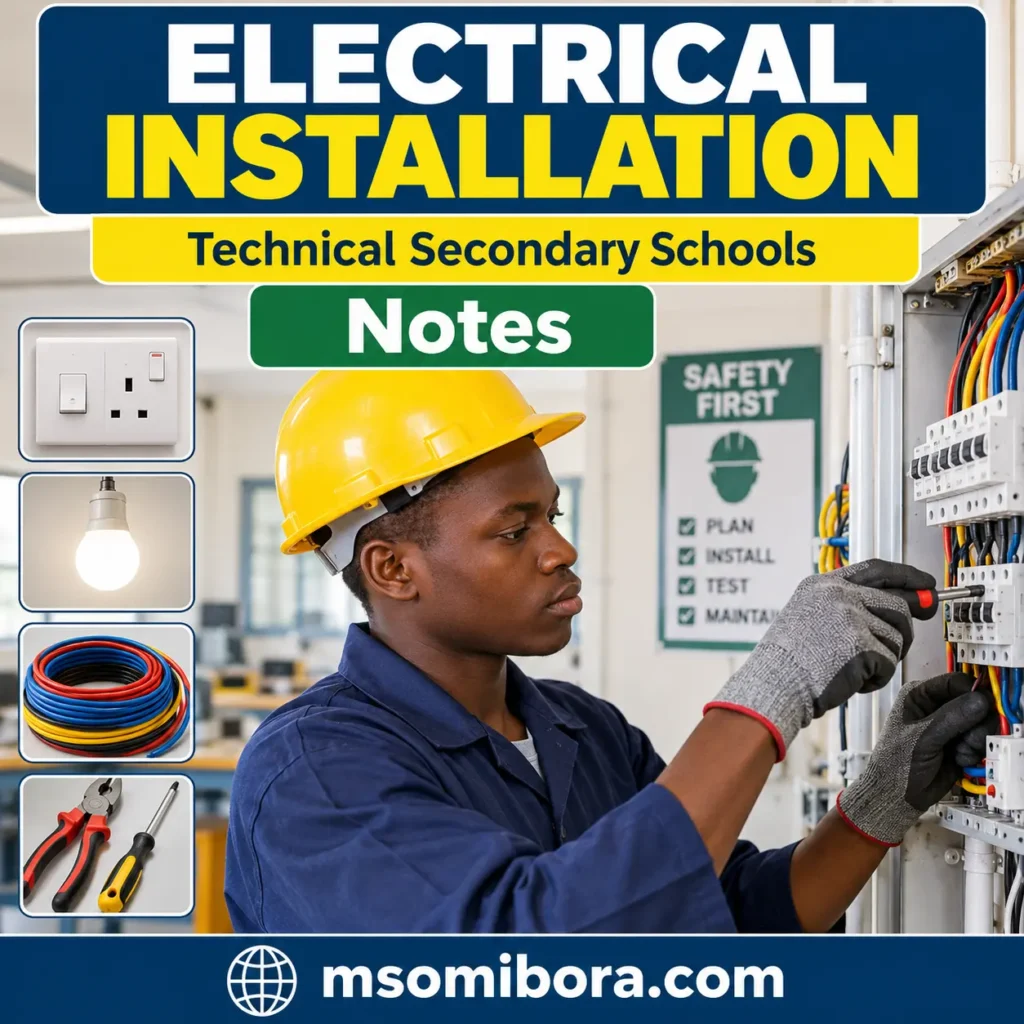 Electrical Installation for Technical Secondary Schools – Full Notes