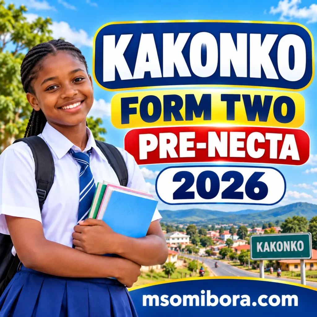 Kakonko – Form Two | Pre-Necta Exams 2026 | Download All Subjects