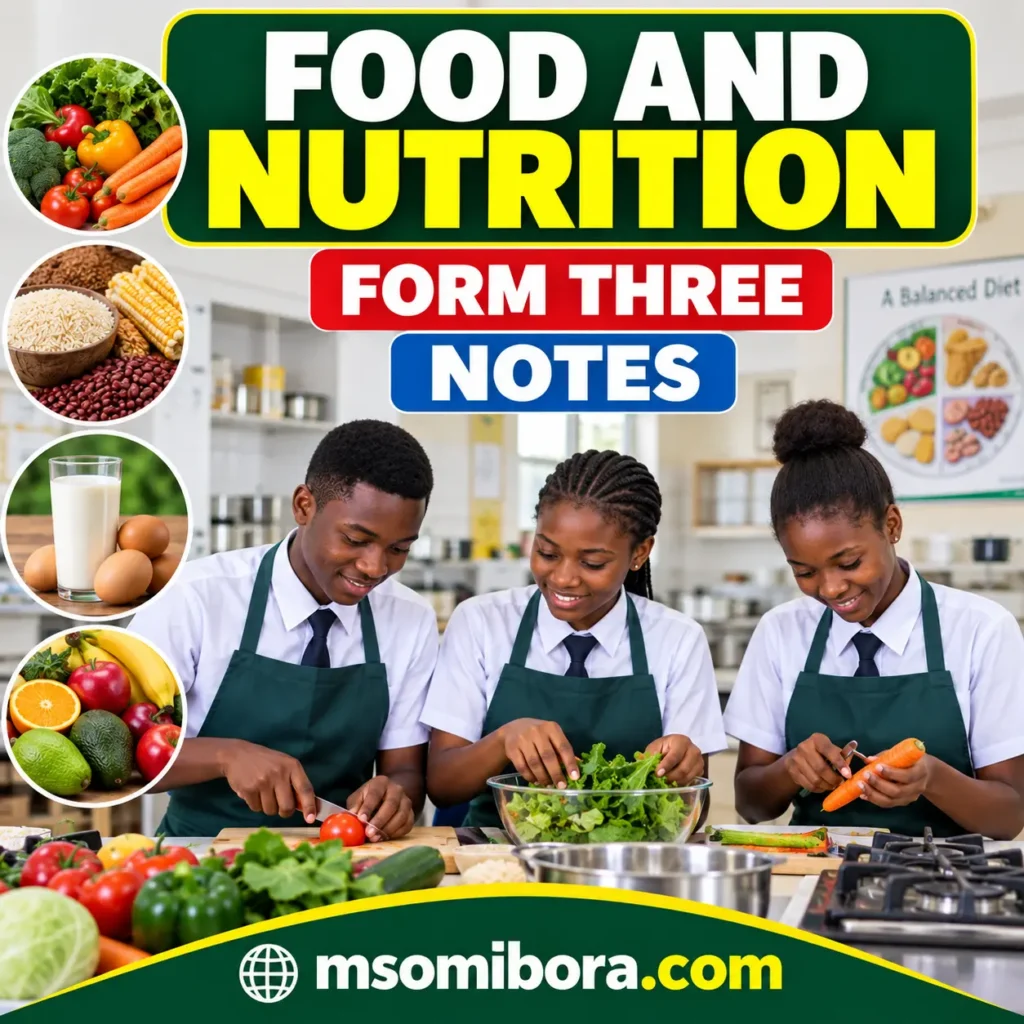 Food and Human Nutrition for Form Three | All Topics | Full Notes