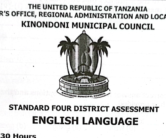 Dar Es Salaam (Kinondoni) – Standard Four | Mock Exams 2026 | Download All Subjects