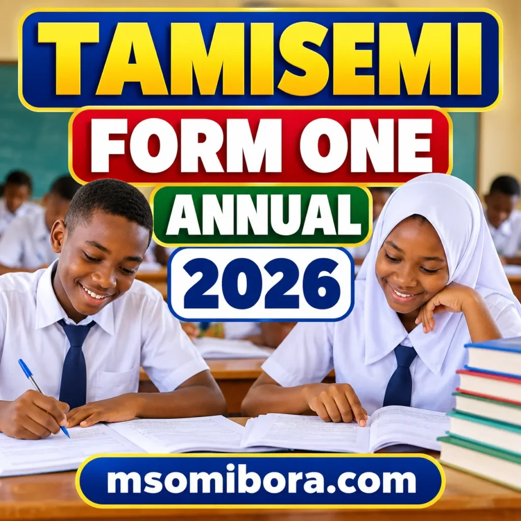 Tamisemi – Form One | Annual Exams 2026 | Download All Subjects